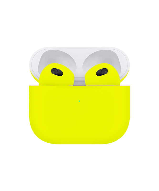 Caviar Customized Apple Airpods (3rd Generation) Matte Neon Yellow